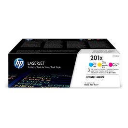 201X Confezione da 3 Alta resa giallo, cyan, magenta originale LaserJet cartuccia toner (CF253XM) per Color LaserJet Pro M252, LaserJet Pro MFP M274, MFP M277