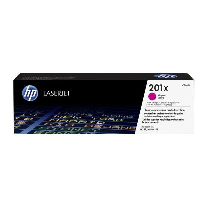Image of HP 201X Magenta originale LaserJet toner ( CF403X ) per Color LaserJet M277dn, M277dw, Color LaserJet Pro M252dn, M252dw, M252n, M277dw, M277n