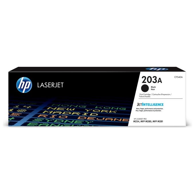 HP CF540A Cartuccia Toner Originale 203A da 1400 Pagine per Stampanti LaserJet Pro M254 M280 M281 colore Nero