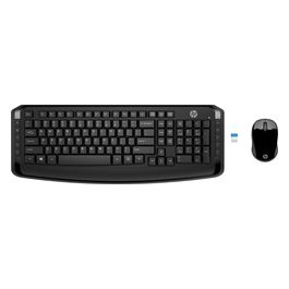 300 Tastiera e Mouse Wireless 1600 Dpi 10 Tasti di Scelta Rapida Tecnologia Advanced Encryption Standard Nero