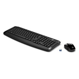 300 Tastiera e Mouse Wireless 1600 Dpi 10 Tasti di Scelta Rapida Tecnologia Advanced Encryption Standard Nero