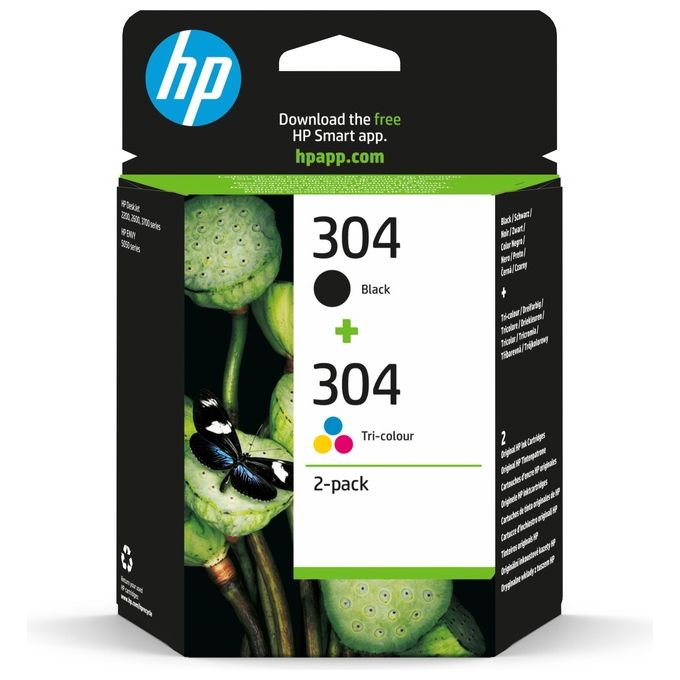 Image of HP 304 Cartuccia Inchiostro Combo 2-Pack Nero con Tricromia