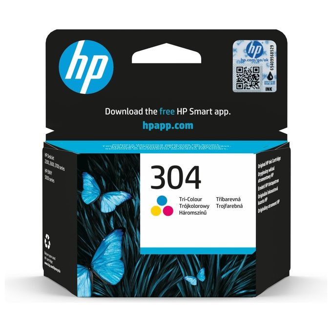 Image of HP 304 Tricromia N9K05AE Cartuccia Originale per Stampanti Getto di Inchiostro Stampanti H2620 e 2630 HP Deskjet 3720 3730 3750 e 3760 HP ENVY 50 5020 e 5030