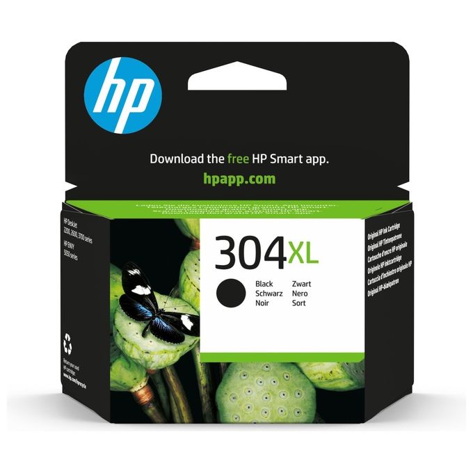 Image of HP 304XL N9K08AE Cartuccia Originale ad Alta Capacita', da 300 pagine, per Stampanti a Getto di Inchiostro HP DeskJet Serie 2600-3700 e HP Envy serie 5010, 5020 e 5030, Nero
