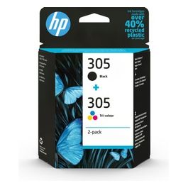 HP 305 Cartuccia d'Inchiostro 2 Pezzi Originale Resa Standard Nero/Ciano/Magenta/Giallo