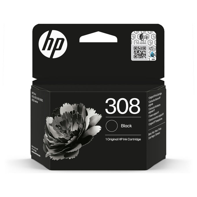 Image of HP 308 Cartuccia Inchiostro Originale Nero Pigmentato Resa Standard 7FP21UE per Envy