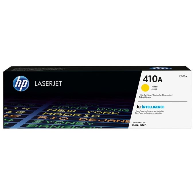 Image of HP 410A Giallo originale LaserJet toner ( CF412A ) per Color LaserJet Pro M452dn, M452dw, M452nw, MFP M477fdn, MFP M477fdw, MFP M477fnw