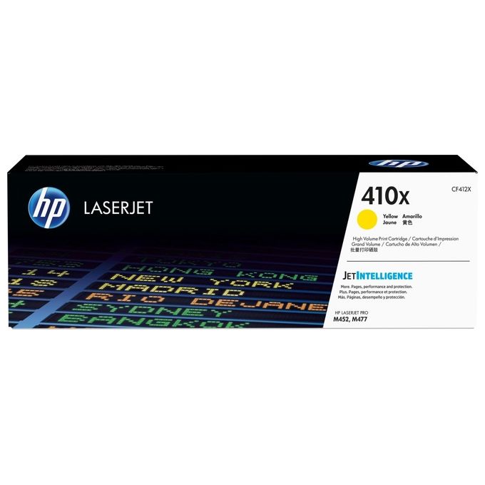 Image of HP 410X CF412X Cartuccia Toner Originale ad Elevata Capacita' per Stampanti Laserjet Pro della Serie M300, M450 e M470, JetIntelligence, Giallo