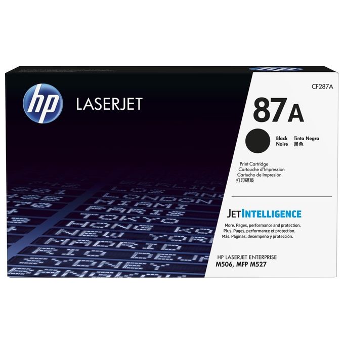 HP CF287A 87A Toner Originale LaserJet Enterprise M501 M506 MFP M527 9000 Pagine colore Nero