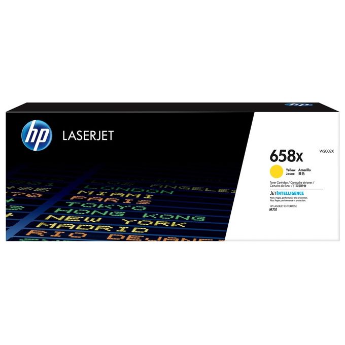 HP W2002X Cartuccia Toner Giallo Originale LaserJet 658X Alta Capacita' 28000 pagine colore Giallo