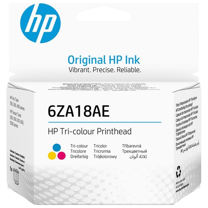 HP 6ZA18AE Testina di Stampa Getto Termico d'Inchiostro per HP Smart Tank colore Ciano Magenta Giallo