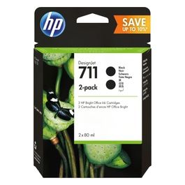 711 Confezione da 2 cartucce di inchiostro nero DesignJet 80 ml