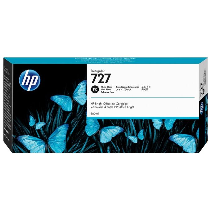 HP F9J79A Cartuccia Originale per Stampanti DesignJet Serie T2500 T1500 T900 300 ml colore Nero Fotografico