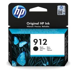 HP 912 3YL80AE Cartuccia Originale Standard 300 Pagine Compatibile con Stampanti a Getto di Inchiostro OfficeJet Pro Serie 8010 E 8020, Nero