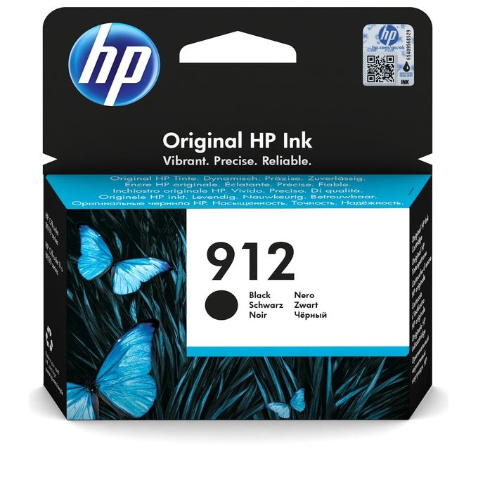 HP 912 3YL80AE Cartuccia Originale Standard 300 Pagine Compatibile con Stampanti a Getto di Inchiostro OfficeJet Pro Serie 8010 E 8020, Nero