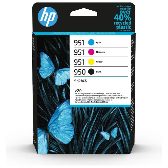 Image of HP 950-951 Cartuccia Originale Nero-Ciano-Magenta-Giallo 4 Pezzi