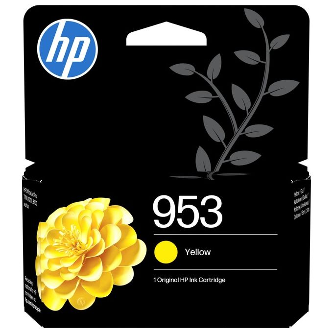 HP F6U14AE 953 Cartuccia di inchiostro originale a base di pigmento 630 pagine 9 ml colore Giallo