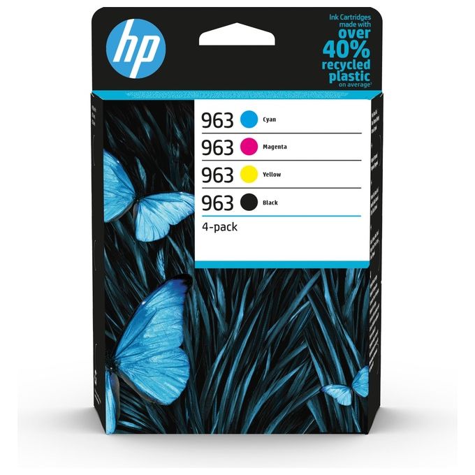 Image of HP 963 Cartuccia Originale d'Inchiostro Confezione da 4 Nero-Giallo-Ciano-Magenta