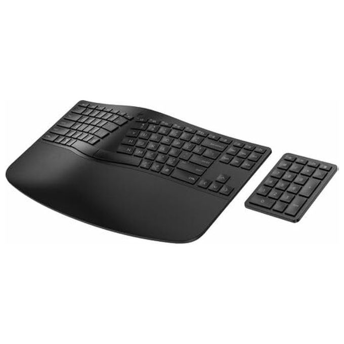 HP tastiera ergonomica wireless 965 7E756AA#ABZ full size QWERTY tastierino numerico separato bluetooth 20 tasti programmabili nera