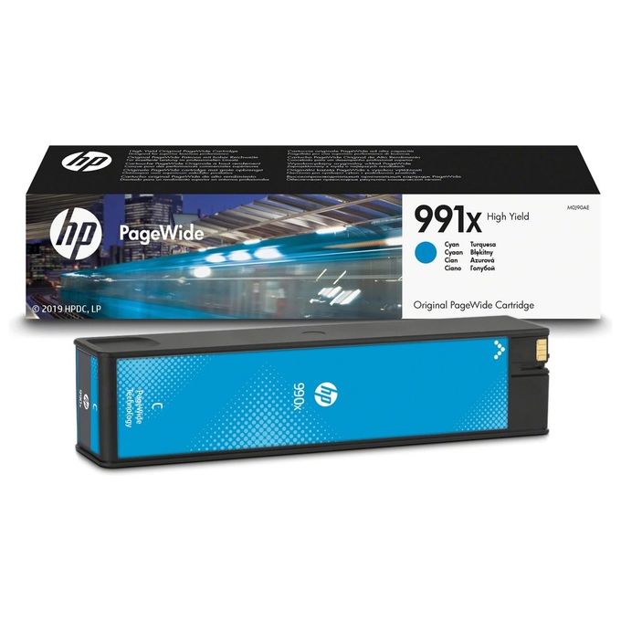 HP M0J90AE Cartuccia Originale HP 991X da 16000 Pagine Compatibile con HP PageWide 750 colore Ciano