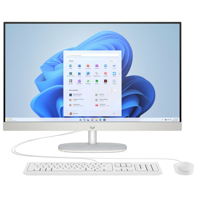 HP All-in-One 27-cr1010nl PC Intel Core Ultra 5 16 GB DDR5 27'' Bianco