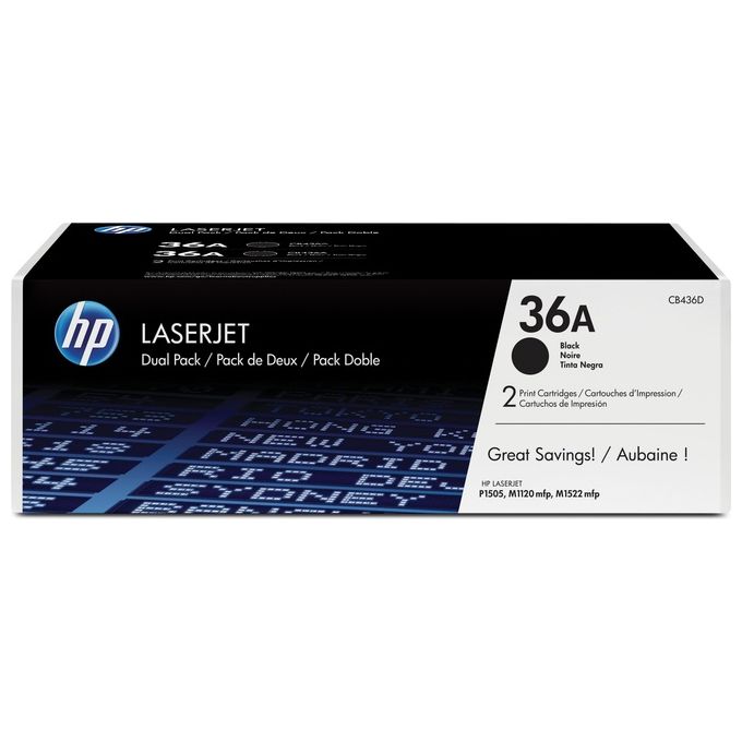 Hp toner nero P1505 confezione 2Pz