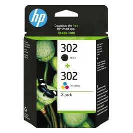 302 X4D37AE Confezione da 2 cartucce d'inchiostro Originali, Compatibili con DeskJet 1110, 2130, 3630, OfficeJet 3830 e 4650, Envy 4520, Nero e Colore