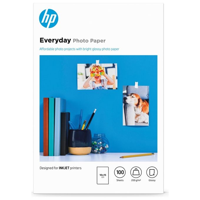 HP Carta Foto Glossy Cr757a 10x15 100f