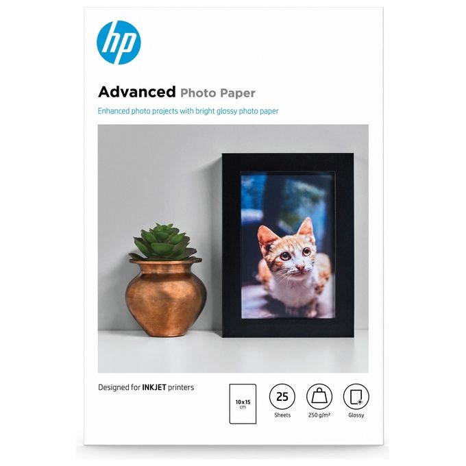 Hp Carta Foto Lucida 10x15cm S B(25fg)