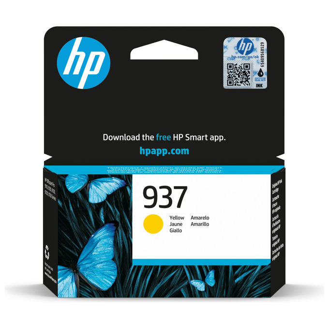 Image of HP Cartuccia 937 Giallo Originale 800 pagine per OfficeJet Pro 9000 Inchiostro Stampante