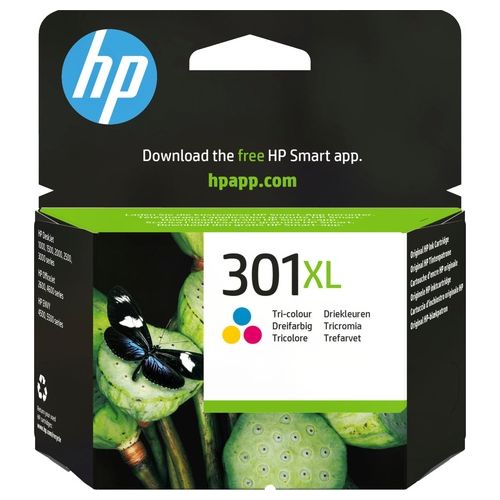 301XL CH564EE Cartuccia Originale per Stampanti a Getto di Inchiostro, Compatibile con Stampanti DeskJet 1050, 2540 e 3050, OfficeJet 2620 e 4630, ENVY 4500 e 5530, Tricromia