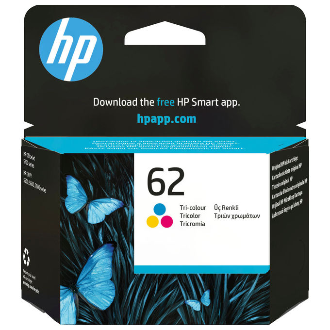 HP C2P06AE Cartuccia Inchiostro Originale Tricromia 62 165 pagine 4,5 ml colore Ciano Magenta Giallo