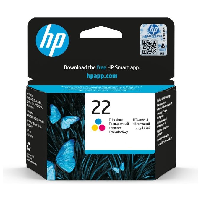 Hp cartuccia ink tricromia n.22 5ml 165 pagine