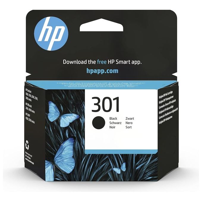 HP 301 CH561EE Cartuccia Originale, da 190 Pagine, Compatibile con le Stampanti a Getto di Inchiostro HP DeskJet 1050, 2540 e 3050, OfficeJet 2620 e 4