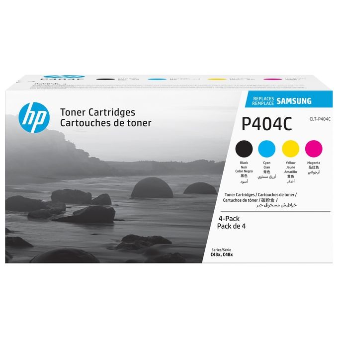HP CLT-P404C SU365A Toner Originale Multipack 4 Cartucce Laser Serie Xpress C430 C480 C483 1000 Pagine colore Nero Ciano Magenta Giallo
