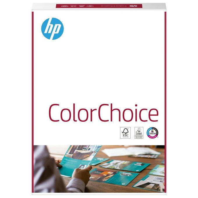 HP CHP750 ColorChoice Carta per Stampanti A4 90 g-m² 500 Fogli ColorLok Certificata FSC colore Bianco