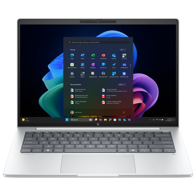 HP D76LVET EliteBook 8 G1a Notebook AMD Ryzen AI 7 350 14 pollici WUXGA 32 GB RAM 1 TB SSD Windows 11 Pro Argento
