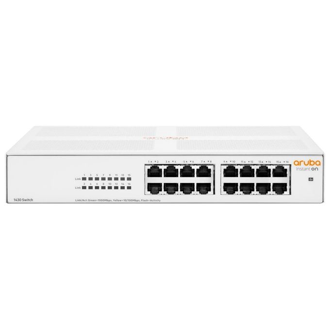 HP Enterprise Aruba Instant On 1430 16G Non Gestito L2 Gigabit Ethernet 10-100-1000 1U Bianco