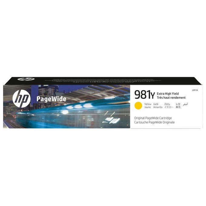 HP L0R15A Cartuccia giallo originale ad altissima capacita' PageWide 981Y Resa fino a 16000 pagine Volume 182,5 ml colore Giallo