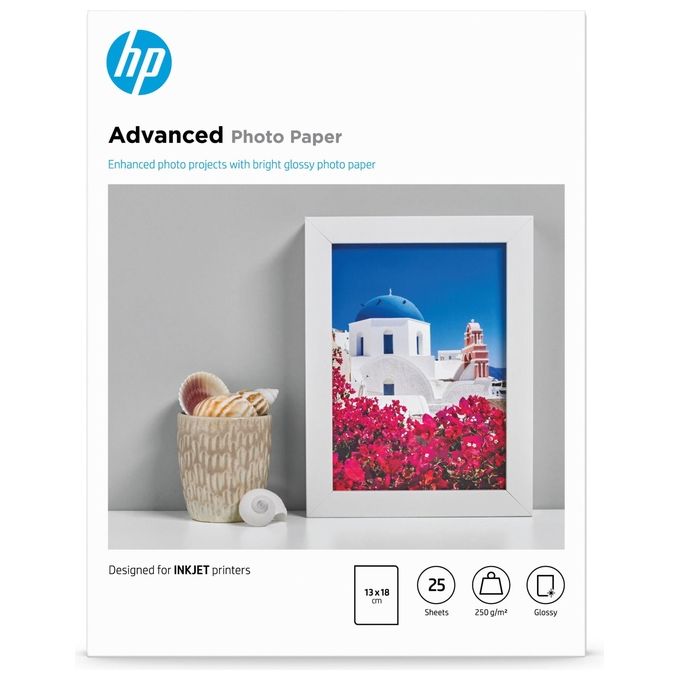 Hp Glossy Photo Paper 250 G M - 25 Sht