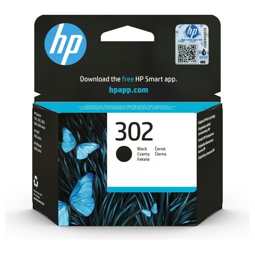 HP 302 F6U66AE Cartuccia Originale per Stampanti a Getto di Inchiostro, Compatibile con DeskJet 1110, 2130 e 3630, HP OfficeJet 3830 e 4650, HP ENVY 4520, Nero