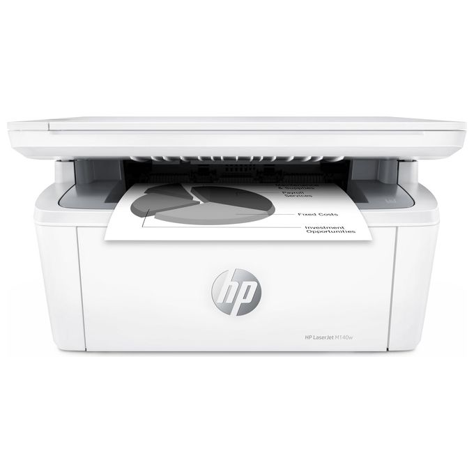 Image of HP LaserJet M140w 7MD72F Stampante Multifunzione A4 Fronte e Retro Manuale in b-n 20 ppm USB Wi-Fi Schermo LCD a icone Bianco