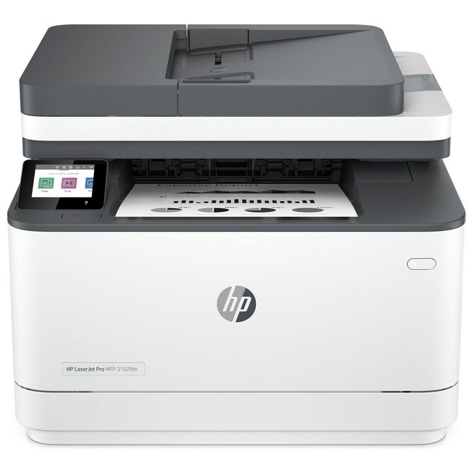 Image of HP Laserjet Pro MFP 3102fdn 3G629F Stampante Multifunzione A4 Stampa Fronte-Retro Automatico in b-n 33 ppm USB Bianca