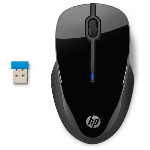 HP Mouse 250 Wireless Profilo Sagomato e Ergonomico Tecnologia LED Blu Nero