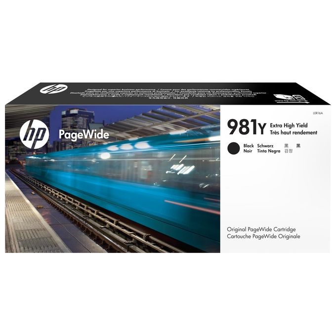 HP L0R16A 981Y Cartuccia Inkjet Originale PageWide Enterprise Color 556 586 Altissima Capacita' 20000 Pagine colore Nero