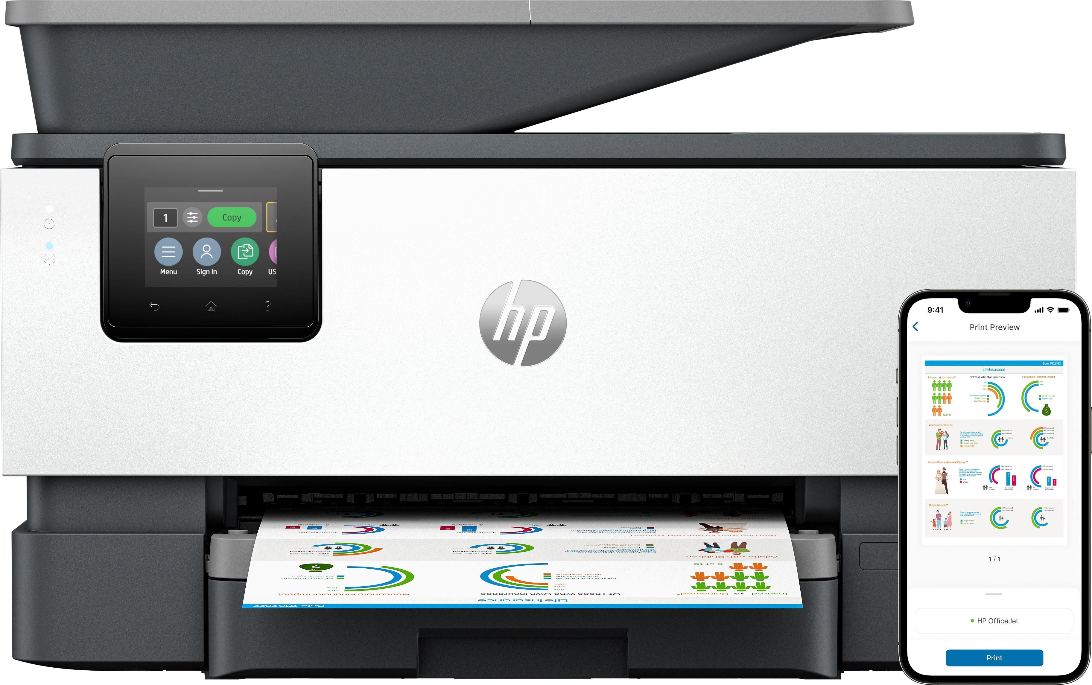 HP OfficeJet Pro Stampante Multifunzione 9120b Colore Copia