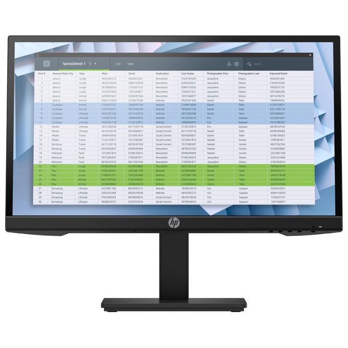 HP Monitor 21.5" LED IPS P22h G4 1920x1080 Full HD Tempo di Risposta 5 ms