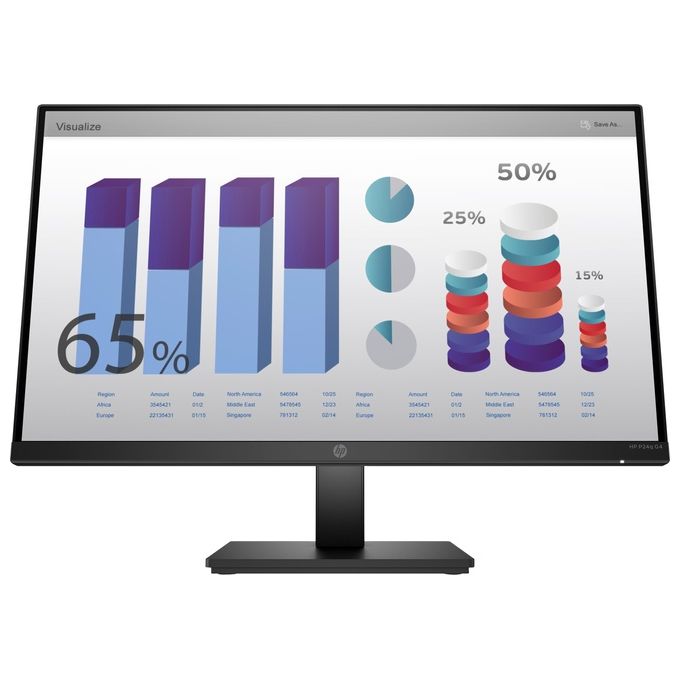 HP Monitor 23.8'' LED IPS P24Q G4 2560x1440 Quad HD Tempo di Risposta 5 ms