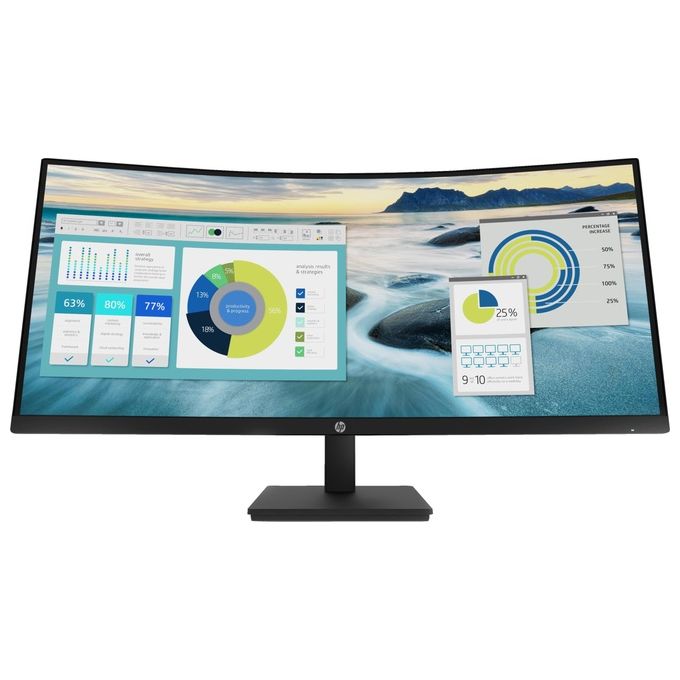 HP Monitor Curvo 34'' P34hc G4 3440x1440 Pixel Quad Hd Led Tempo di risposta 5 ms