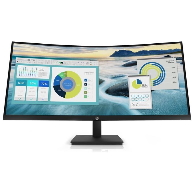HP Monitor Curvo 34'' P34hc G4 3440x1440 Pixel Quad Hd Led Tempo di risposta 5 ms